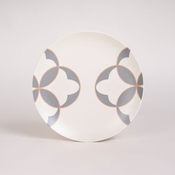 La Mesa grey/white porcelain 18 pc dinner set image number 1