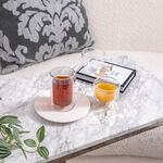 Dallaty white porcelain and glass Tea and coffee cups set 18 pcs image number 5