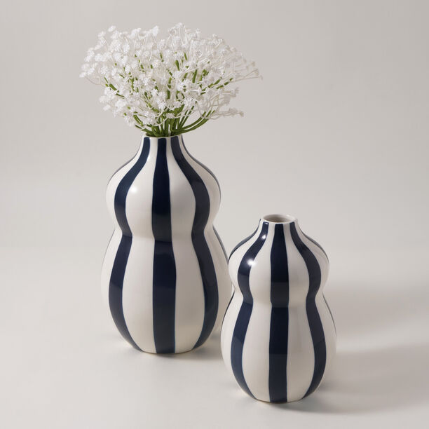 Homez Ceramic Blue And White Vase 11.7*11.7*18.2Cm image number 5