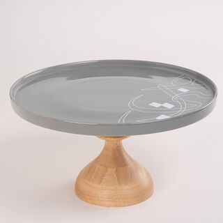 Footed Cake Stand Calligraphy