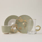 Dallaty green and gold Tea and coffee cups set 28 pcs image number 1