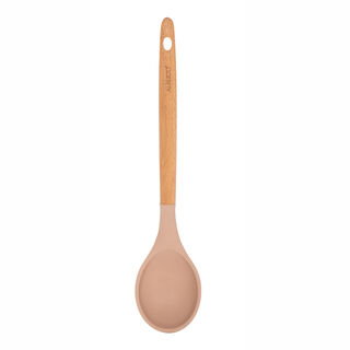 Alberto Silicone Cooking Spoon With Wooden Handle Blue