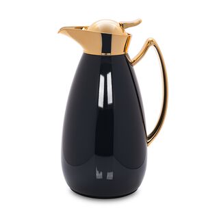 دلة ستيل ذهبي وأسود سعة 1لتر من دلتي