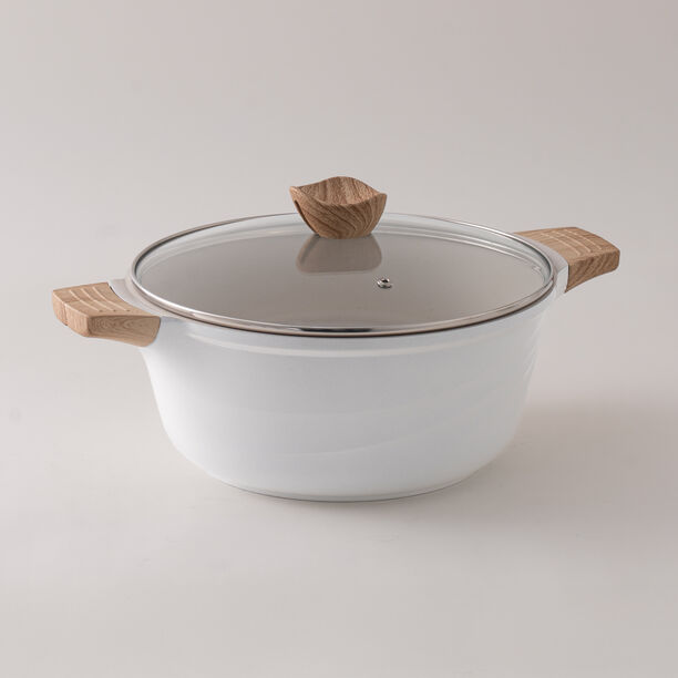 ألبرتو طقم قدور ألومنيوم 7 قطع، أبيض image number 2