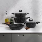 Alberto 7 piece black granite cookware set image number 7