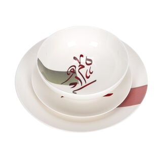 La Mesa white porcelain 18 pc dinner set