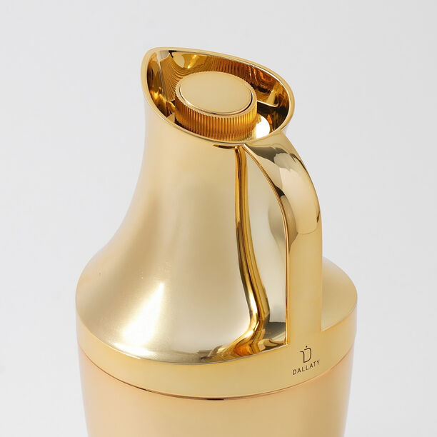 دلتي دلة حافظة للحرارة ستانلس ستيل 1لتر باللون الذهبي image number 2