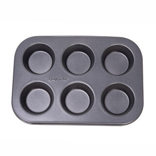 Betty Crocker Non Stick Muffin Pan 6 Cup Grey Color