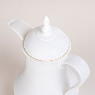 Dallety 1.0L Plastic Vacuum Flask Set 2 Pieces White Color