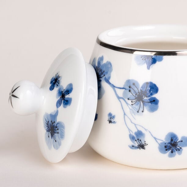 La Mesa Porcelain Tea And Coffee Set 21 Pieces Blue image number 5