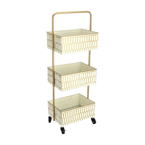 3Tiered Metal Square Serving Trolley image number 1