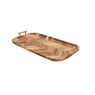 Acacia wood serving tray 55*30*5.4 cm