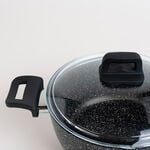 Alberto 7 piece black granite cookware set image number 3