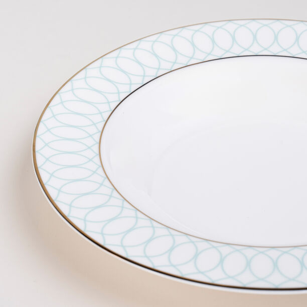 لا ميسا طقم عشاء بورسلان ذهبي/فيروزي 18 قطعة image number 3