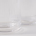 La Mesa 4 Pcs Ribbed Tumbler Glass Set, Clear 8.5*8.5*9.5 Cm image number 4