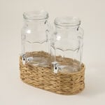 Alberto glass juice jar set with basket 2pcs/3100 ml image number 1