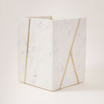White Marble Waste Basket 19*19*25cm image number 3