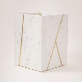 White Marble Waste Basket 19*19*25cm
