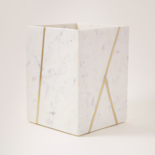 White Marble Waste Basket 19*19*25cm image number 3