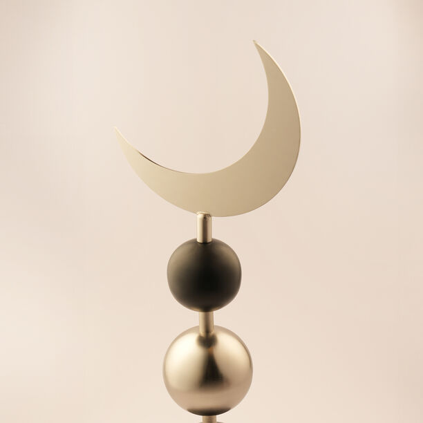 Homez Metal Ramadan Crescent Moon With Spherical Base, Black 59*17*20Cm image number 1