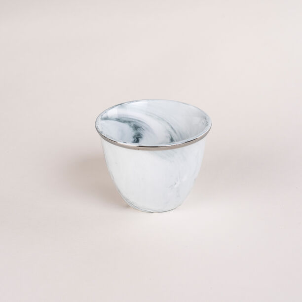 طقم فناجين قهوة عربية 12 قطعة رخام رمادي مع فضي من لاميسا image number 1