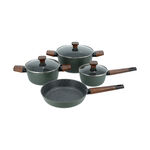 Alberto 7 piece green aluminum cookware set image number 2