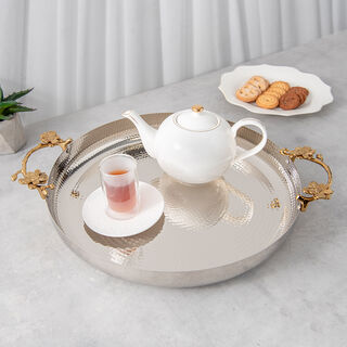 1 Piece Steel Round Tray Harmony 40 cm