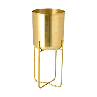 Aluminum Planter With Leg Gold