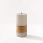 LED rustic candle in grey 10*20cm image number 0