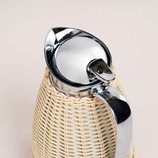 دلتي دلة حافظة للحرارة سعة 1 لتر رصاصي و بيج