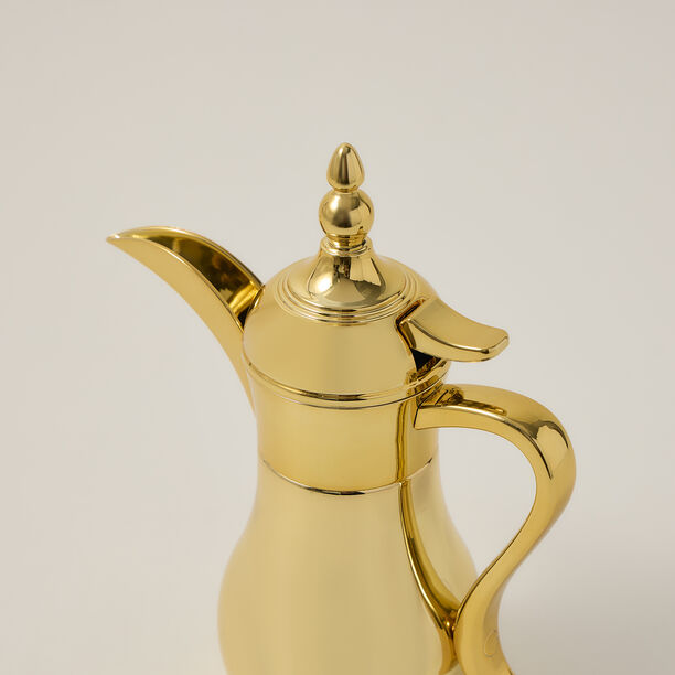 1Pc Steel Vacuum Flask Mini Traditional Gold 0.3Ml image number 1