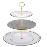 Gold Figure 3 Tier Cake Plate image number 6
