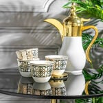 Dallaty gold porcelain Saudi coffee cups set 12 pcs image number 3