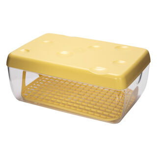 Plastic Cheese Saver With Yellow Lid10Cm